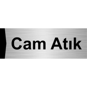 Özarslan Dizayn Cam Atık 10x20 cm Gümüş Renk Metal Yönlendirme Levhası