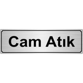 Özarslan Dizayn Cam Atık 10x20 cm Gümüş Renk Metal Yönlendirme Levhası