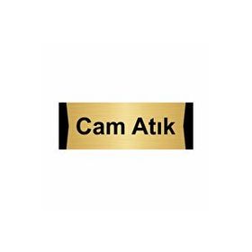 Özarslan Dizayn Cam Atık 7x20 cm Altın Renk Metal Yönlendirme Levhası