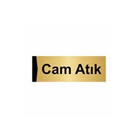 Özarslan Dizayn Cam Atık 7x20 cm Altın Renk Metal Yönlendirme Levhası