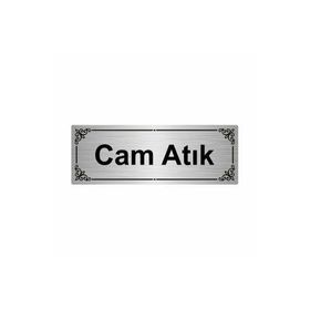 Özarslan Dizayn Cam Atık 7x20 cm Gümüş Renk Metal Yönlendirme Levhası