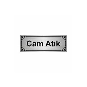 Özarslan Dizayn Cam Atık 7x20 cm Gümüş Renk Metal Yönlendirme Levhası