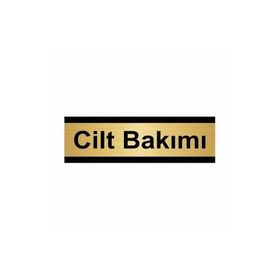 Özarslan Dizayn Cilt Bakımı 10x20 cm Altın Renk Metal Yönlendirme Levhası