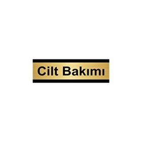 Özarslan Dizayn Cilt Bakımı 10x20 cm Altın Renk Metal Yönlendirme Levhası