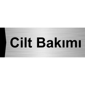 Özarslan Dizayn Cilt Bakımı 10x20 cm Gümüş Renk Metal Yönlendirme Levhası