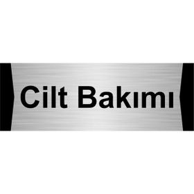 Özarslan Dizayn Cilt Bakımı 10x20 cm Gümüş Renk Metal Yönlendirme Levhası