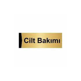 Özarslan Dizayn Cilt Bakımı 5x20 cm Altın Renk Metal Yönlendirme Levhası