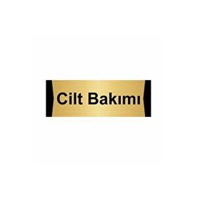 Özarslan Dizayn Cilt Bakımı 7x20 cm Altın Renk Metal Yönlendirme Levhası