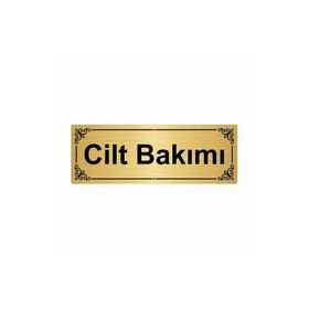 Özarslan Dizayn Cilt Bakımı 7x20 cm Altın Renk Metal Yönlendirme Levhası