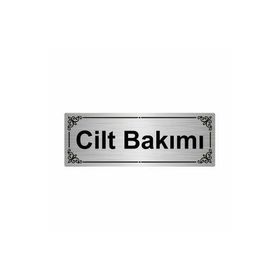 Özarslan Dizayn Cilt Bakımı 7x20 cm Gümüş Renk Metal Yönlendirme Levhası