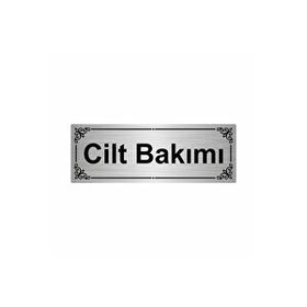 Özarslan Dizayn Cilt Bakımı 7x20 cm Gümüş Renk Metal Yönlendirme Levhası