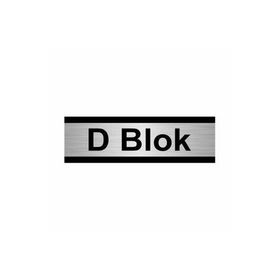 Özarslan Dizayn D Blok 10x20 cm Gümüş Renk Metal Yönlendirme Levhası
