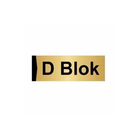 Özarslan Dizayn D Blok 5x20 cm Altın Renk Metal Yönlendirme Levhası