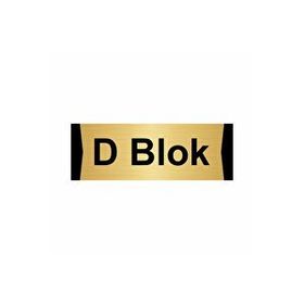 Özarslan Dizayn D Blok 5x20 cm Altın Renk Metal Yönlendirme Levhası