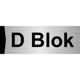 Özarslan Dizayn D Blok 5x20 cm Gümüş Renk Metal Yönlendirme Levhası