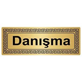 Özarslan Dizayn Danışma 10x20 cm Altın Renk Metal Yönlendirme Levhası