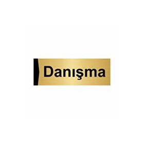 Özarslan Dizayn Danışma 10x20 cm Altın Renk Metal Yönlendirme Levhası