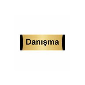 Özarslan Dizayn Danışma 10x20 cm Altın Renk Metal Yönlendirme Levhası
