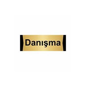 Özarslan Dizayn Danışma 10x20 cm Altın Renk Metal Yönlendirme Levhası