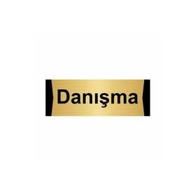 Özarslan Dizayn Danışma 5x20 cm Altın Renk Metal Yönlendirme Levhası