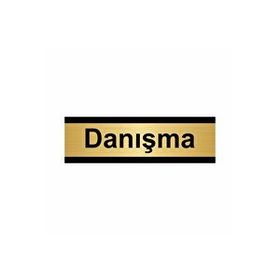 Özarslan Dizayn Danışma 5x20 cm Altın Renk Metal Yönlendirme Levhası