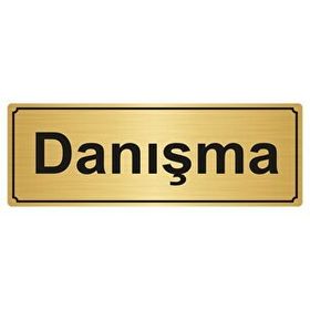 Özarslan Dizayn Danışma 5x20 cm Altın Renk Metal Yönlendirme Levhası