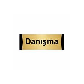 Özarslan Dizayn Danışma 5x20 cm Altın Renk Metal Yönlendirme Levhası