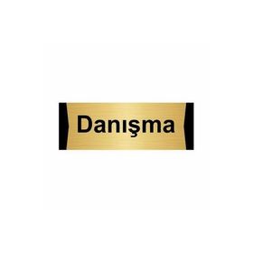 Özarslan Dizayn Danışma 5x20 cm Altın Renk Metal Yönlendirme Levhası
