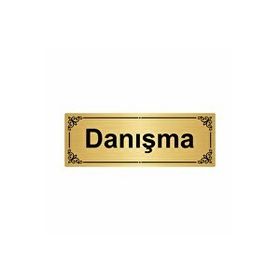 Özarslan Dizayn Danışma 7x20 cm Altın Renk Metal Yönlendirme Levhası