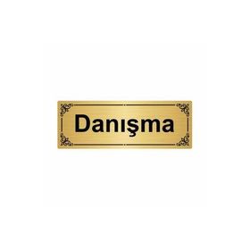 Özarslan Dizayn Danışma 7x20 cm Altın Renk Metal Yönlendirme Levhası