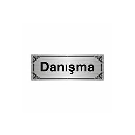 Özarslan Dizayn Danışma 7x20 cm Gümüş Renk Metal Yönlendirme Levhası