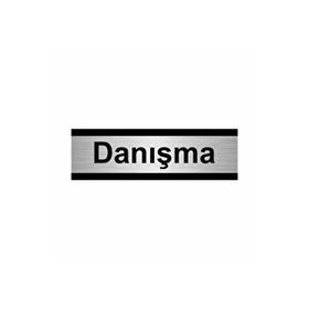 Özarslan Dizayn Danışma 7x20 cm Gümüş Renk Metal Yönlendirme Levhası