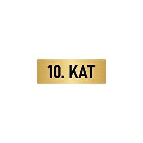 Özarslan Dizayn Departman Kapı İsimliği 10. Kat 5x20 cm Altın Renk Metal Yönlendirme Levhası