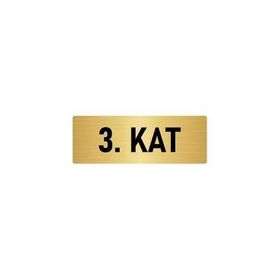 Özarslan Dizayn Departman Kapı İsimliği 3. Kat 5x20 cm Altın Renk Metal Yönlendirme Levhası