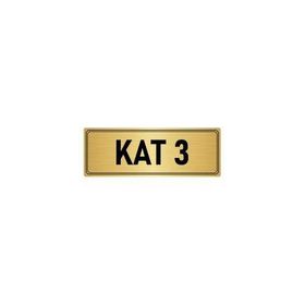 Özarslan Dizayn Departman Kapı İsimliği 3. Kat 5x20 cm Altın Renk Metal Yönlendirme Levhası