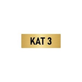 Özarslan Dizayn Departman Kapı İsimliği 3. Kat 5x20 cm Altın Renk Metal Yönlendirme Levhası