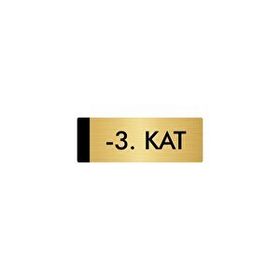 Özarslan Dizayn Departman Kapı İsimliği 3. Kat 5x20 cm Altın Renk Metal Yönlendirme Levhası