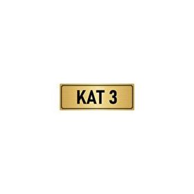 Özarslan Dizayn Departman Kapı İsimliği 3. Kat 5x20 cm Altın Renk Metal Yönlendirme Levhası