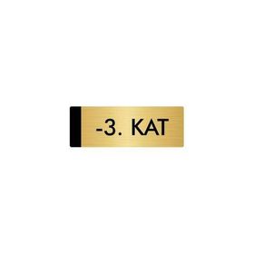 Özarslan Dizayn Departman Kapı İsimliği 3. Kat 5x20 cm Altın Renk Metal Yönlendirme Levhası