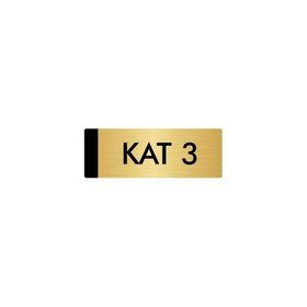 Özarslan Dizayn Departman Kapı İsimliği 3. Kat 5x20 cm Altın Renk Metal Yönlendirme Levhası