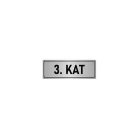 Özarslan Dizayn Departman Kapı İsimliği 3. Kat 5x20 cm Gümüş Renk Metal Yönlendirme Levhası