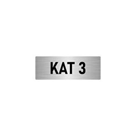 Özarslan Dizayn Departman Kapı İsimliği 3. Kat 5x20 cm Gümüş Renk Metal Yönlendirme Levhası