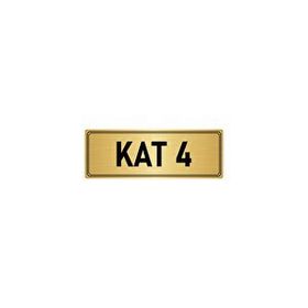 Özarslan Dizayn Departman Kapı İsimliği 4. Kat 10x20 cm Altın Renk Metal Yönlendirme Levhası