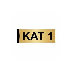 Özarslan Dizayn Departman Kapı İsimliği 4. Kat 10x20 cm Altın Renk Metal Yönlendirme Levhası