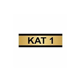 Özarslan Dizayn Departman Kapı İsimliği 4. Kat 10x20 cm Altın Renk Metal Yönlendirme Levhası