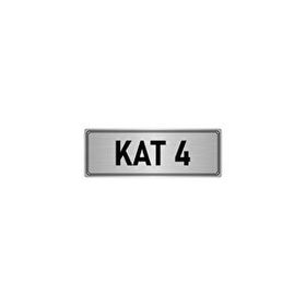 Özarslan Dizayn Departman Kapı İsimliği 4. Kat 5x20 cm Gümüş Renk Metal Yönlendirme Levhası