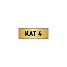 Özarslan Dizayn Departman Kapı İsimliği 4. Kat 7x20 cm Altın Renk Metal Yönlendirme Levhası