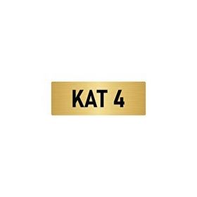 Özarslan Dizayn Departman Kapı İsimliği 4. Kat 7x20 cm Altın Renk Metal Yönlendirme Levhası