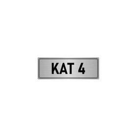 Özarslan Dizayn Departman Kapı İsimliği 4. Kat 7x20 cm Gümüş Renk Metal Yönlendirme Levhası