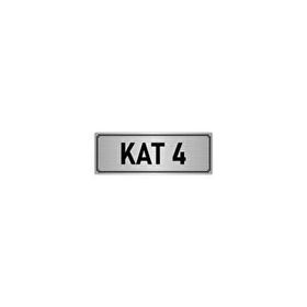 Özarslan Dizayn Departman Kapı İsimliği 4. Kat 7x20 cm Gümüş Renk Metal Yönlendirme Levhası